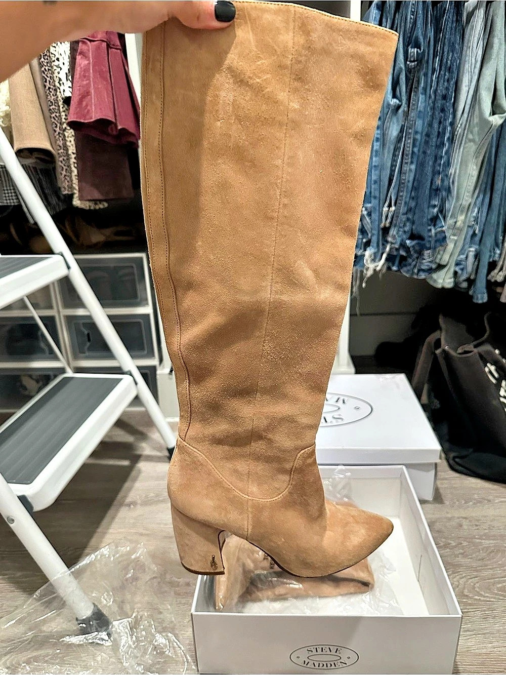 Sam Edelman Women's Brown Suede Heeled Boots